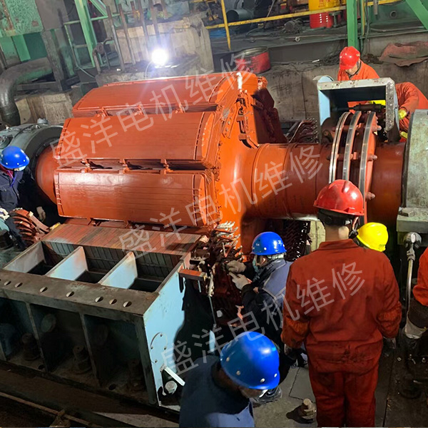 巢湖大型电机维修现场